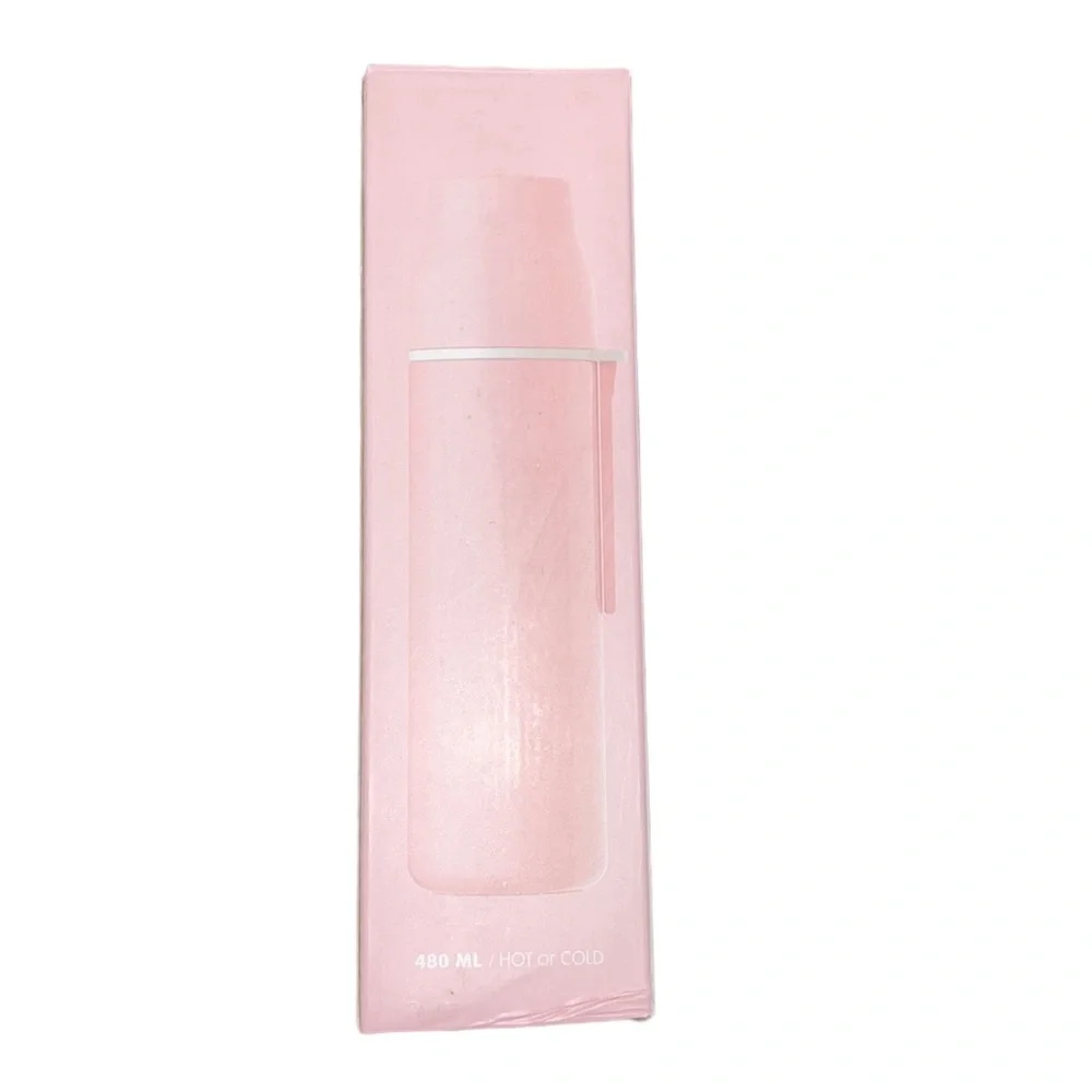 Elegant Life 480ML Water Bottle Double wall SS Vacuum Insulated 24/12 Hours pink